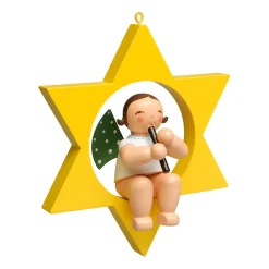 Angel With Flute In Star