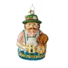 Bavarian Man In Costume Wit Dog And Beer Mug