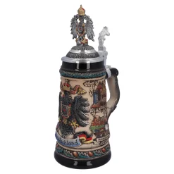Beer Stein With Tin Eagle "Germany", Colored-Brown, 0.5L