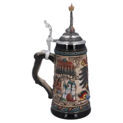 Beer Stein With Tin Eagle "Germany", Colored-Brown, 0.5L