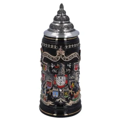 Beer Stein With Tin Lid "City Arms", Gold, 0.4L