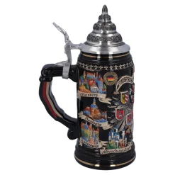 Beer Stein With Tin Lid 