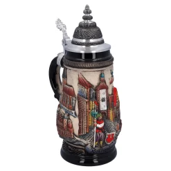 Beer Stein With Tin Lid 