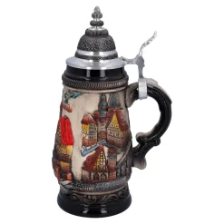 Beer Stein With Tin Lid 