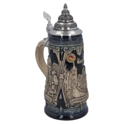 Beer Stein With Tin Lid 