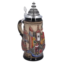Beer Stein With Tin Lid 