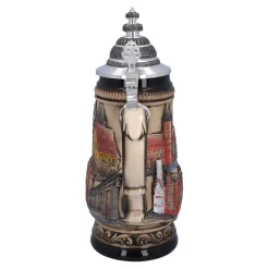 Beer Stein With Tin Lid 