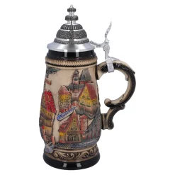 Beer Stein With Tin Lid 