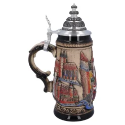 Beer Stein With Tin Lid 