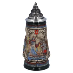 Beer Stein With Tin Lid "Rothenburg With Knight", 0.25L