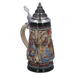 Beer Stein With Tin Lid 
