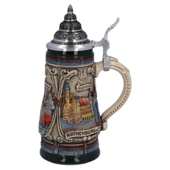 Beer Stein With Tin Lid 