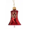 Bell Red With Golden Stars And Flakes