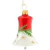 Bell Red-White With Twig And Stars