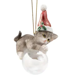 Brown Kitten On Bauble