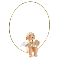 Christmas Tree Angel In Ring With Cymbals