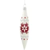Cone White With Red Snowflakes