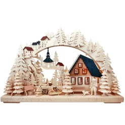 3-D Schwibbogen "Lumberjack House", 115V With Usb A Port