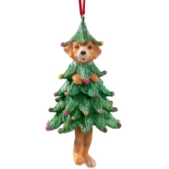 Dog In Christmas Tree