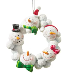 Door Wreath "Round Dance Of Snowmen"
