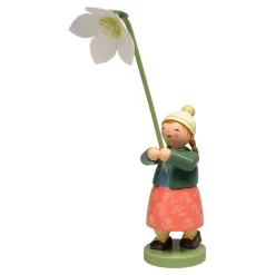 Girl With Christmas Rose