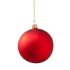 Glass Bauble Matte Red, 10 Cm