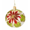Glass Bauble Poinsettia, 7 Cm