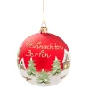 Glass Bauble Red "Chistmas Berlin", 10 Cm