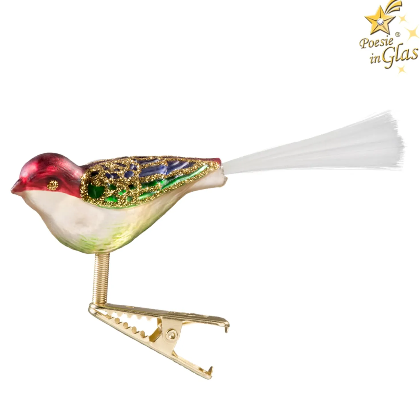 Glass Bird Gold-Multicolored