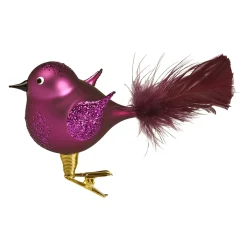 Glass Bird Round, Purple