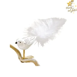 Glass Bird White-Silver