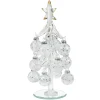 Glass Tree With White Baubles, 20Cm