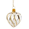 Heart Clear With Gold-White Net Pattern