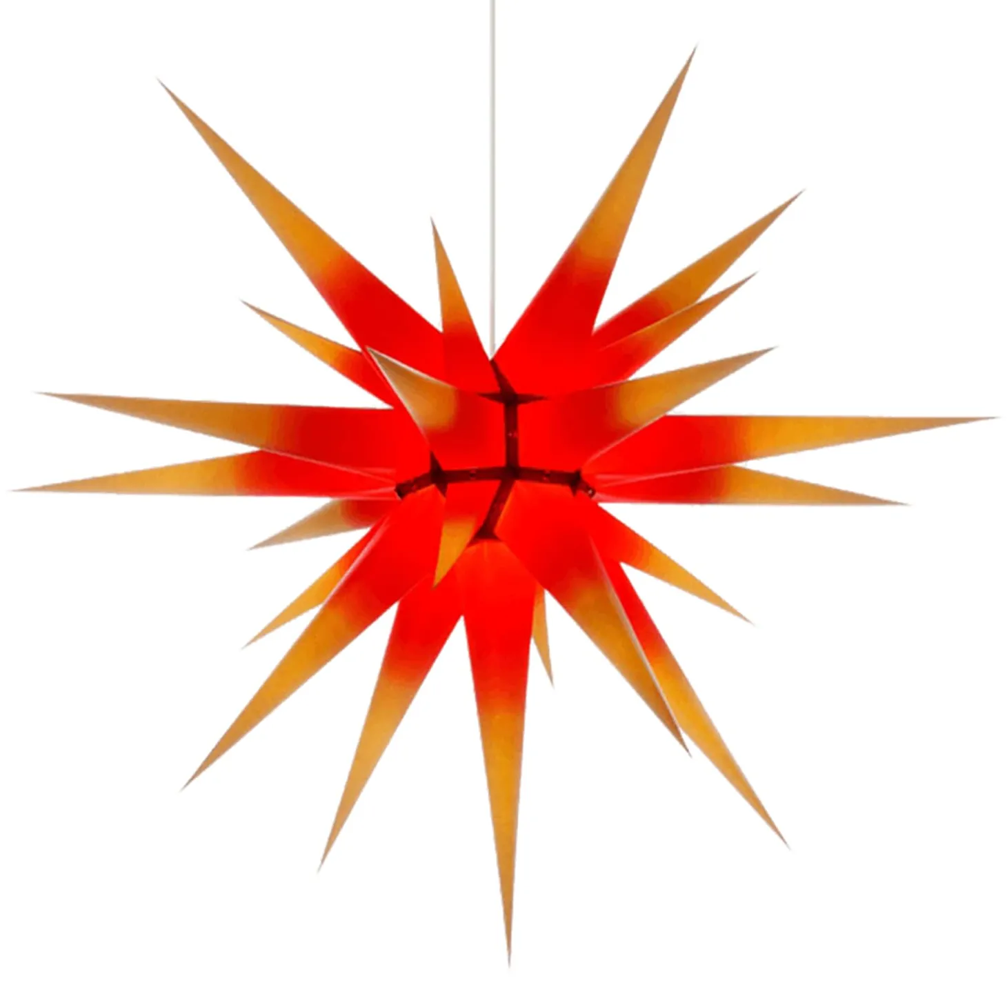 Herrnhuter Paper Star, Red/Yellow, 31.5Inch