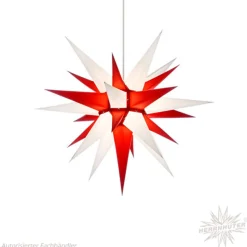 Herrnhuter Paper Star, White/Red, 23.6Inch