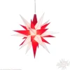 Herrnhuter Paper Star, White/Red, 15.75Inch