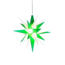 Herrnhuter Star Green/White, 5.12Inch, Plastic, Incl.Led
