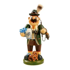 Holzknoddl "Bavarian With Dog", Incense Smoker