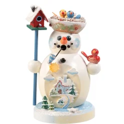 Holzknoddl Snowman "Chirping Of The Birds", Incense Smoker