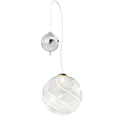 Illuminated Bauble With Stripes, 7.5 Cm