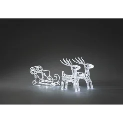 Led Acryl Sledge With Reindeer