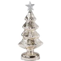 Led Glass Christmas Tree, Silver