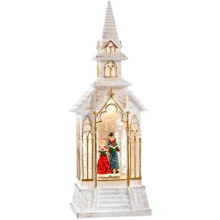 Led Snow Lantern "Church", 33Cm