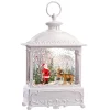 Led Snow Lantern "Santa With Moose"