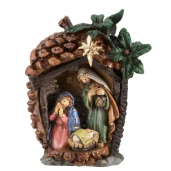 Nativity Scene In Pine Cone