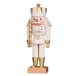 Nutcracker "King", White/Gold, 10.6Inch