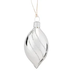 Olive Silver With Glitter Decor