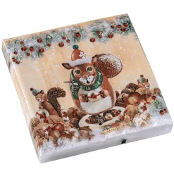 Paper Napkins "Christmas Squirrel"