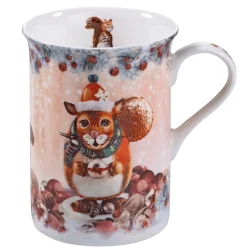 Porcelain Mug "Christmas Squirrel"