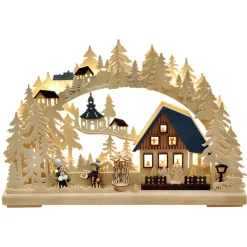 Schwibbogen "Christmas In Seiffen", 230V With Usb A Port